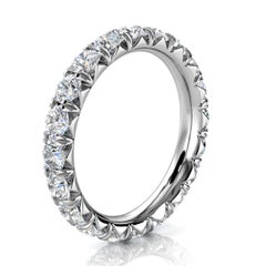 Platinum Mia French Pave Diamond Eternity Ring '2 Ct. Tw'