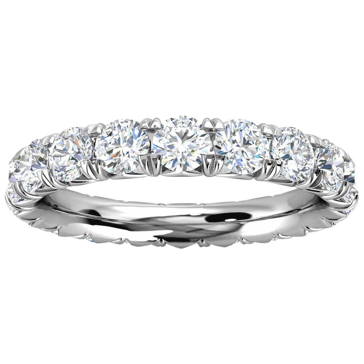 For Sale:  Platinum Mia French Pave Diamond Eternity Ring '2 Ct. Tw'