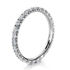 Platinum Mia French Pave Diamond Eternity Ring '3/4 Ct. tw'