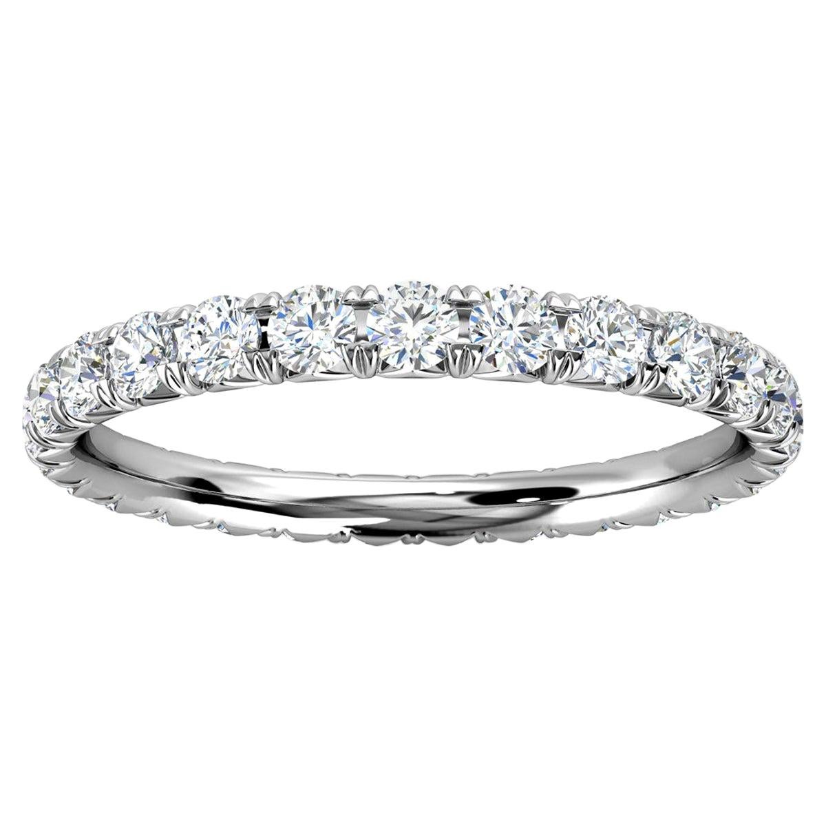 Platinum Mia French Pave Diamond Eternity Ring '3/4 Ct. tw'