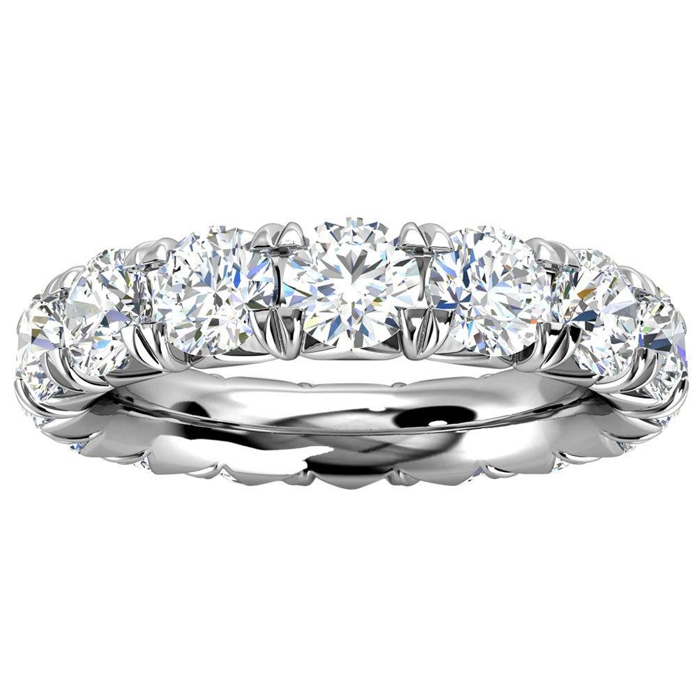 Platinum Mia French Pave Diamond Eternity Ring '4 Ct. tw'