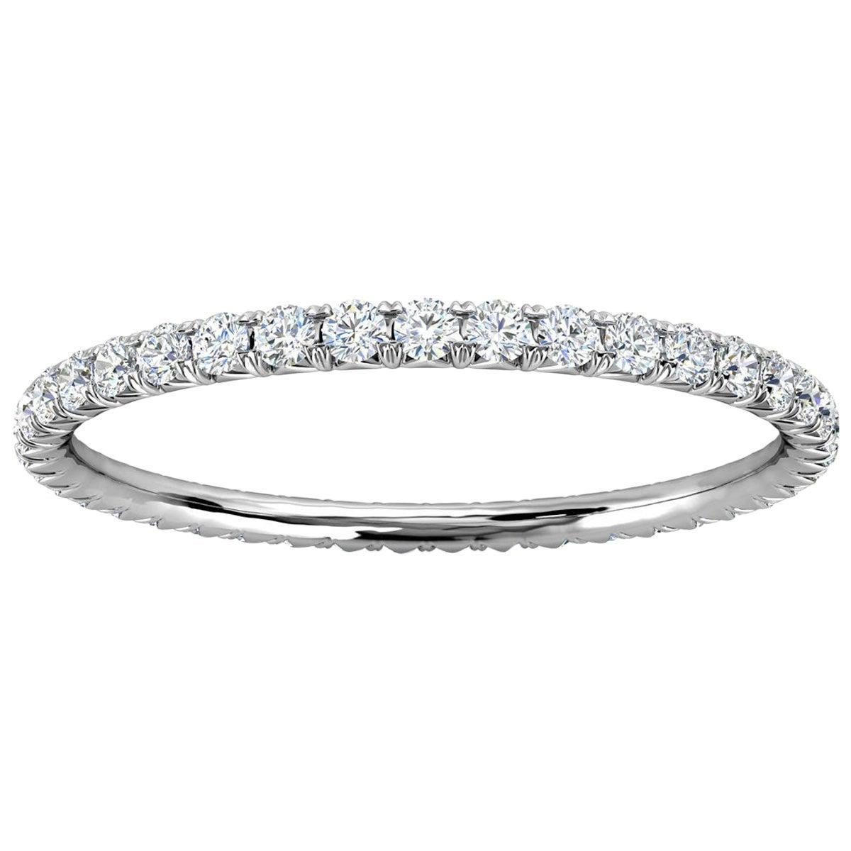 For Sale:  Platinum Mia Mini French Pave Diamond Eternity Ring '1/3 Ct. Tw'