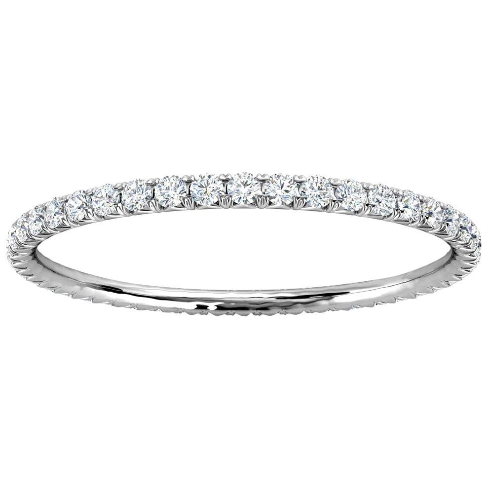 For Sale:  Platinum Mia Petite French Pave Diamond Eternity Ring '1/4 Ct. Tw'