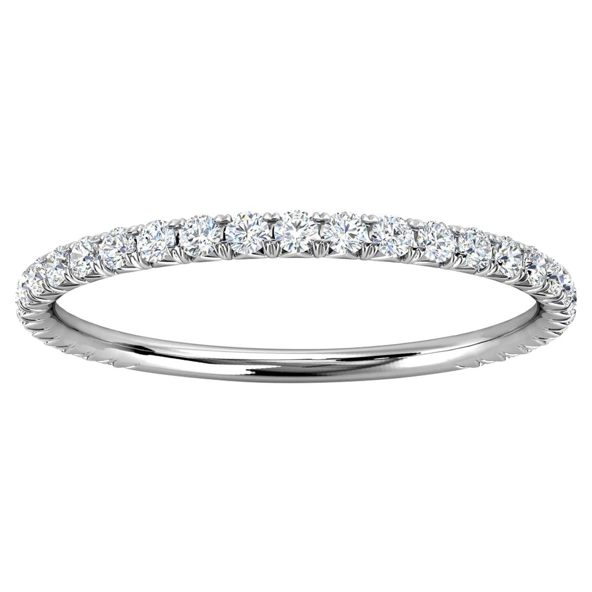 For Sale:  Platinum Mini GIA French Pave Diamond Ring '1/4 Ct. tw'