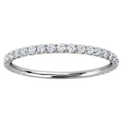 Platinum Mini GIA French Pave Diamond Ring '1/4 Ct. tw'