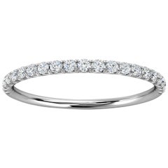 Platinum Mini Voyage French Pave Diamond Ring '1/6 Ct. Tw'