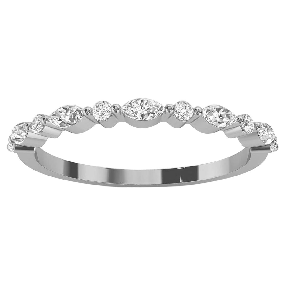 Platinum Minimalist Marjan Diamond Ring '1/3 Ct. Tw' For Sale
