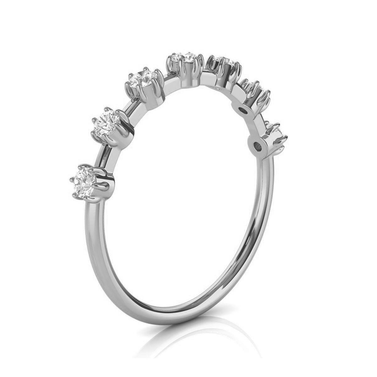 For Sale:  Platinum Minimalist Ophra Diamond Ring '1/4 Ct. tw' 2