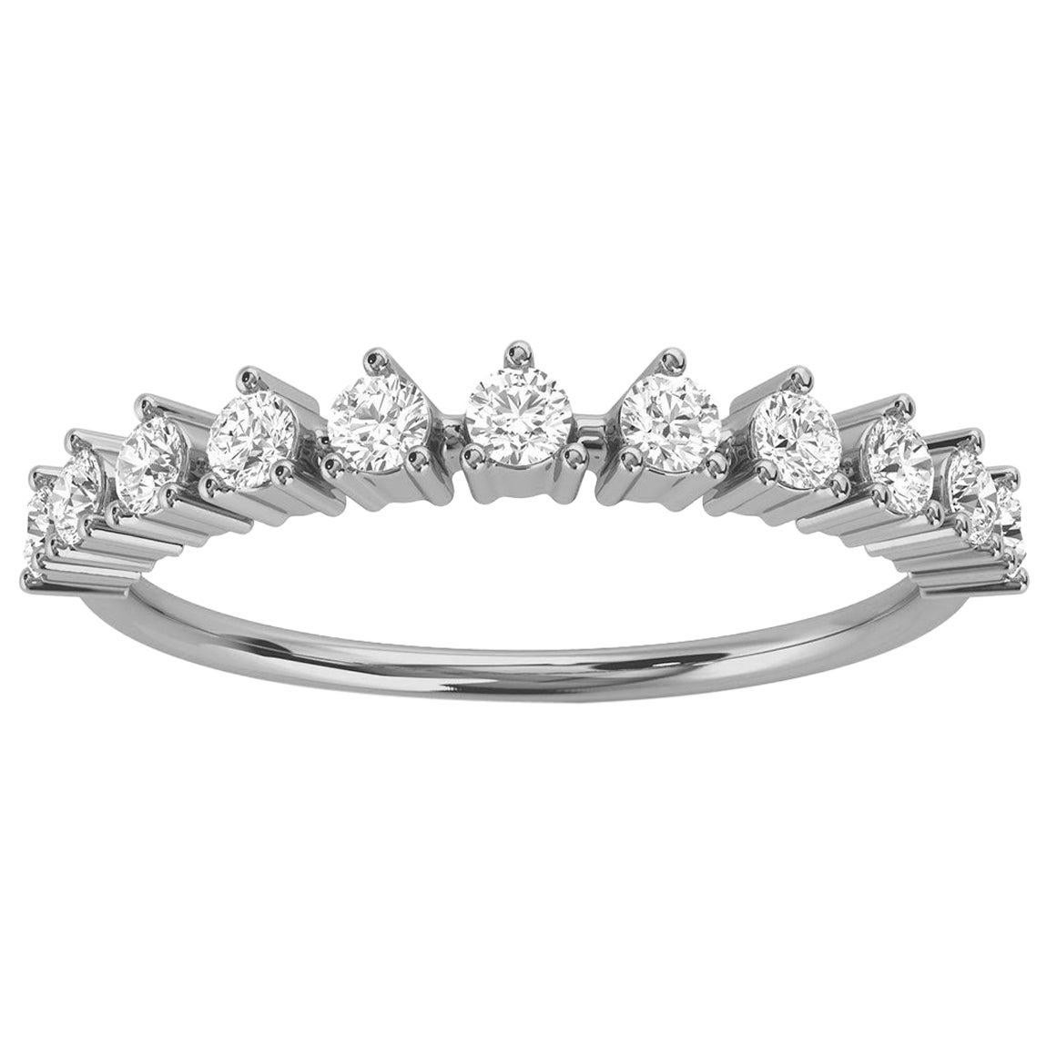 For Sale:  Platinum Minimalist Tivron Diamond Ring '1/3 Ct. Tw'