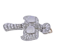 Platinum Moonstone Diamond Pendant