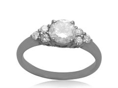 Platinum & Natural Diamond Engagement Wedding Ring, 1.35 CT TDW - $8800 Apprais
