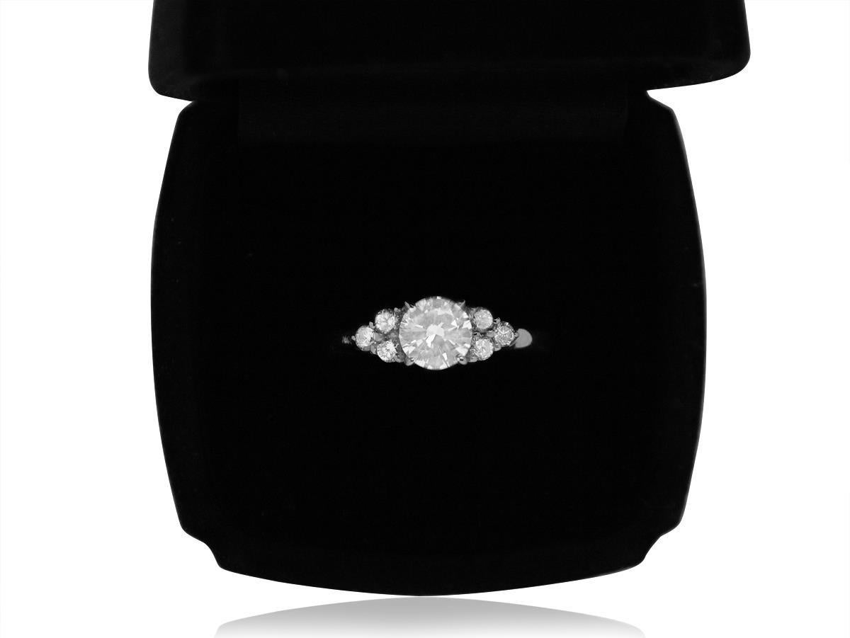 Donna Anello di fidanzamento in platino e diamanti naturali, 1,35 CT TDW - Valutazione $8800 in vendita