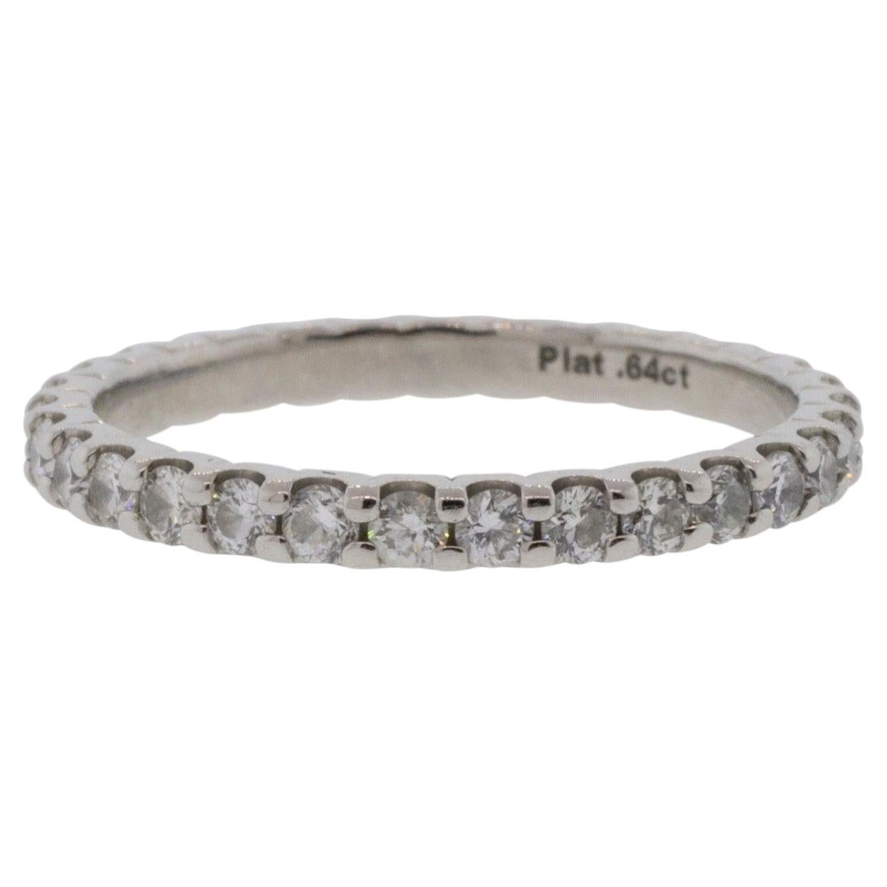 Platinum Natural Diamond Eternity Band For Sale