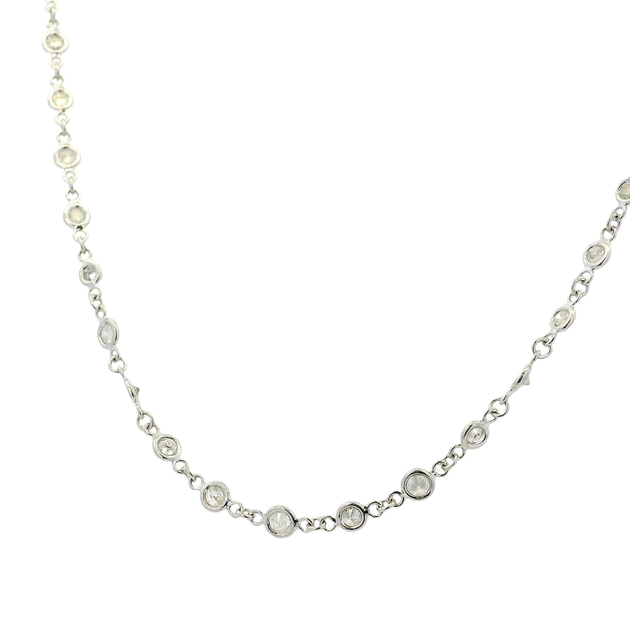 Collana con diamanti naturali in platino In condizioni ottime in vendita a Boca Raton, FL