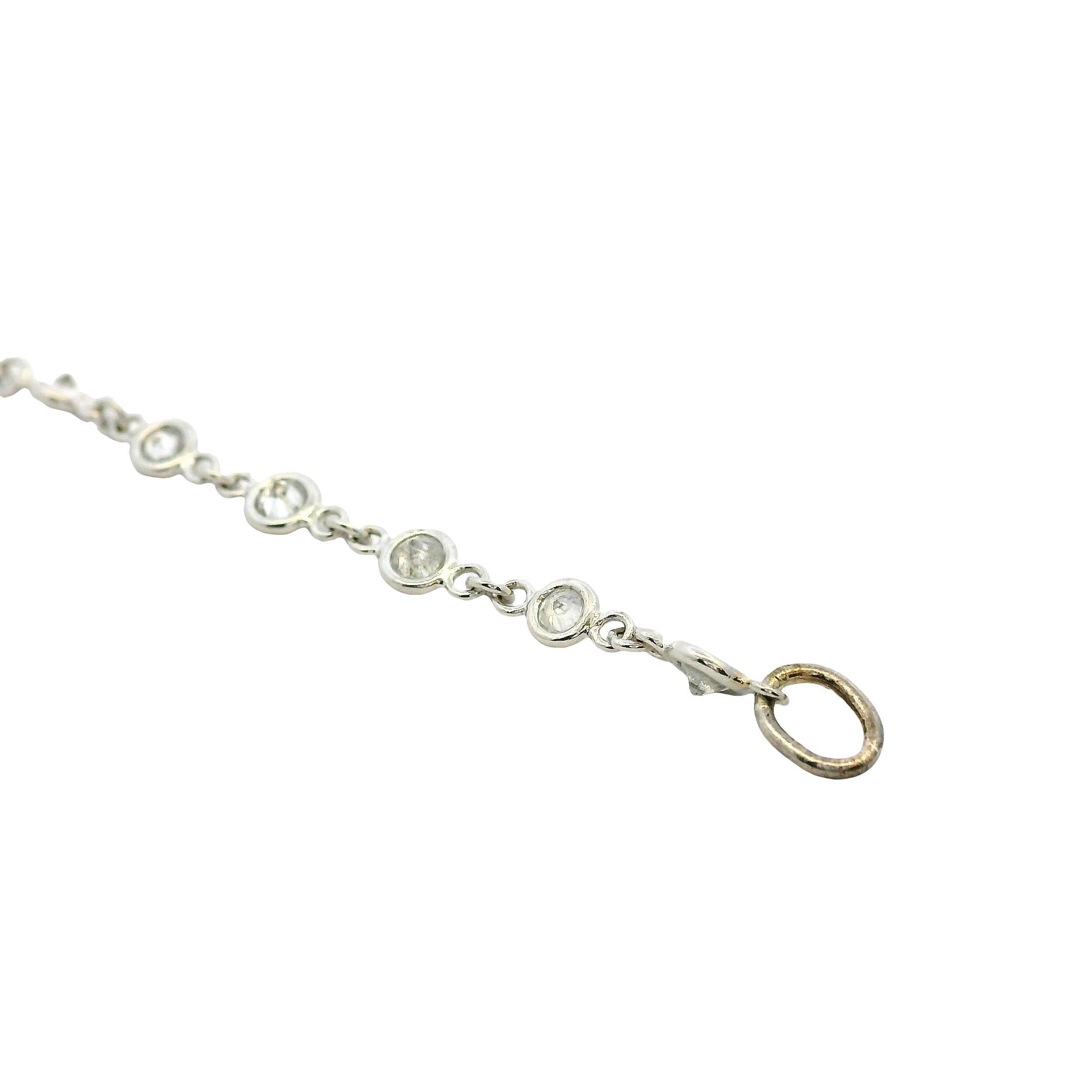 Collana con diamanti naturali in platino in vendita 7