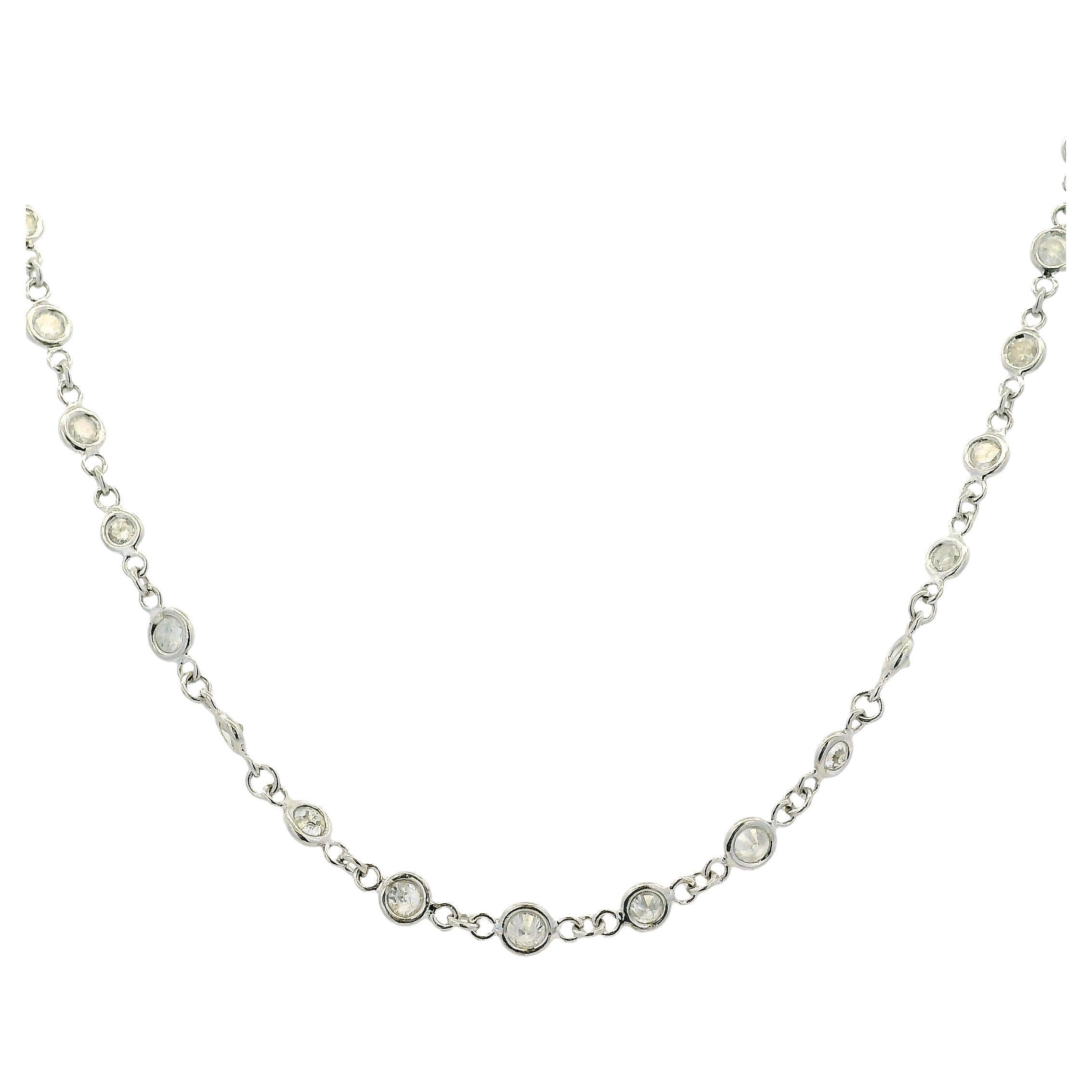 Collier en platine avec diamants naturels The Yard
