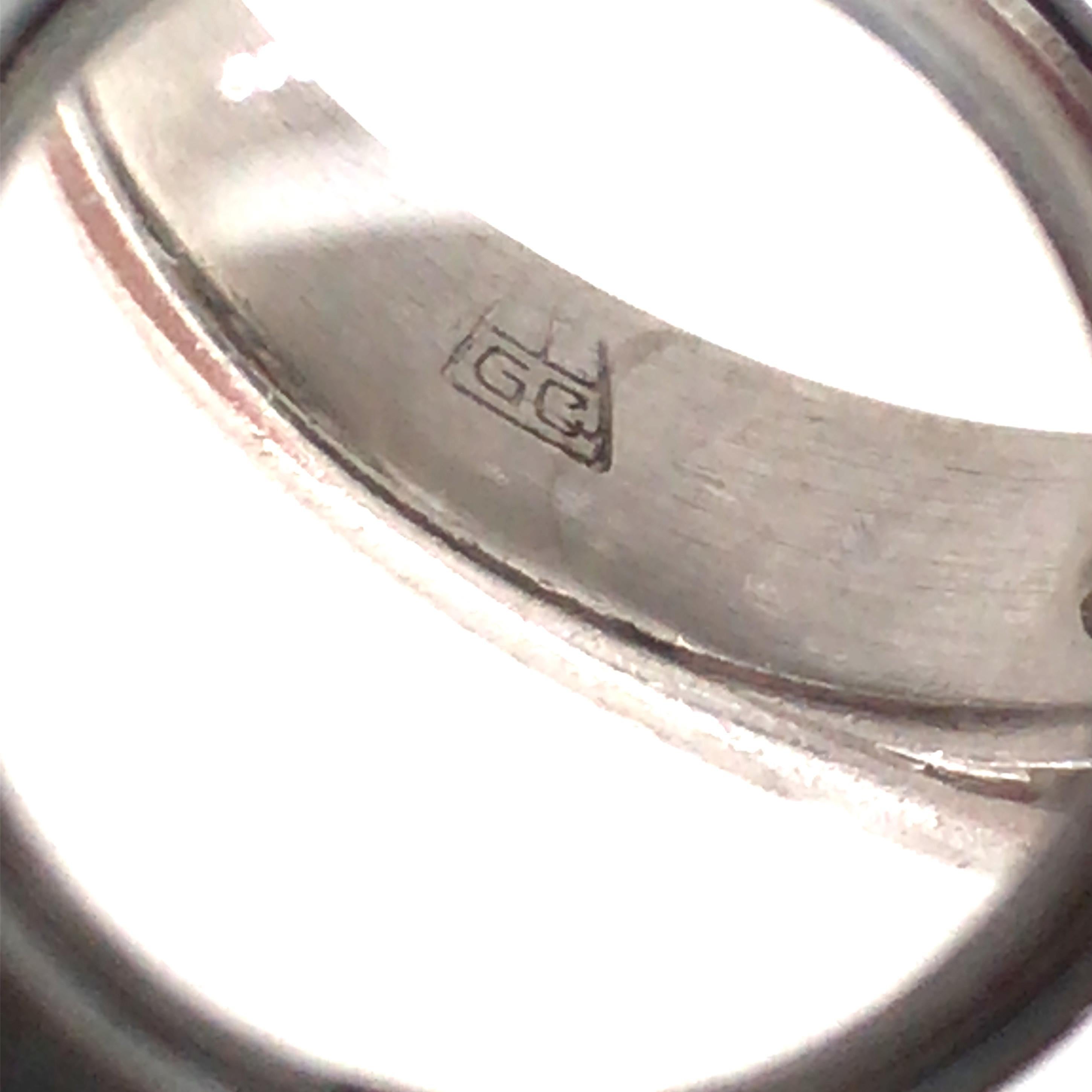 Platin Natürlicher Perlen-Diamantring, GCS im Angebot 1
