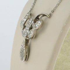 Platinum Necklace with 1.75ct Diamond Centerpiece, Antique 1910