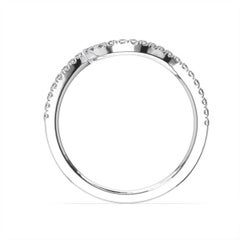 Platinum Noga Diamond Band '1/5 Carat'