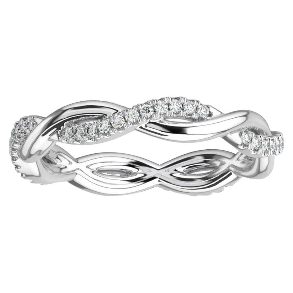 Platinum Norma Petite Interwine Eternity Diamond Ring For Sale