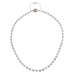 Platinum One of a Kind Vintage Cut Diamond Riviere Lariat