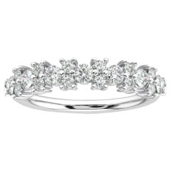 Platinum Orchid Diamond Cluster Ring '3/4 Carat'