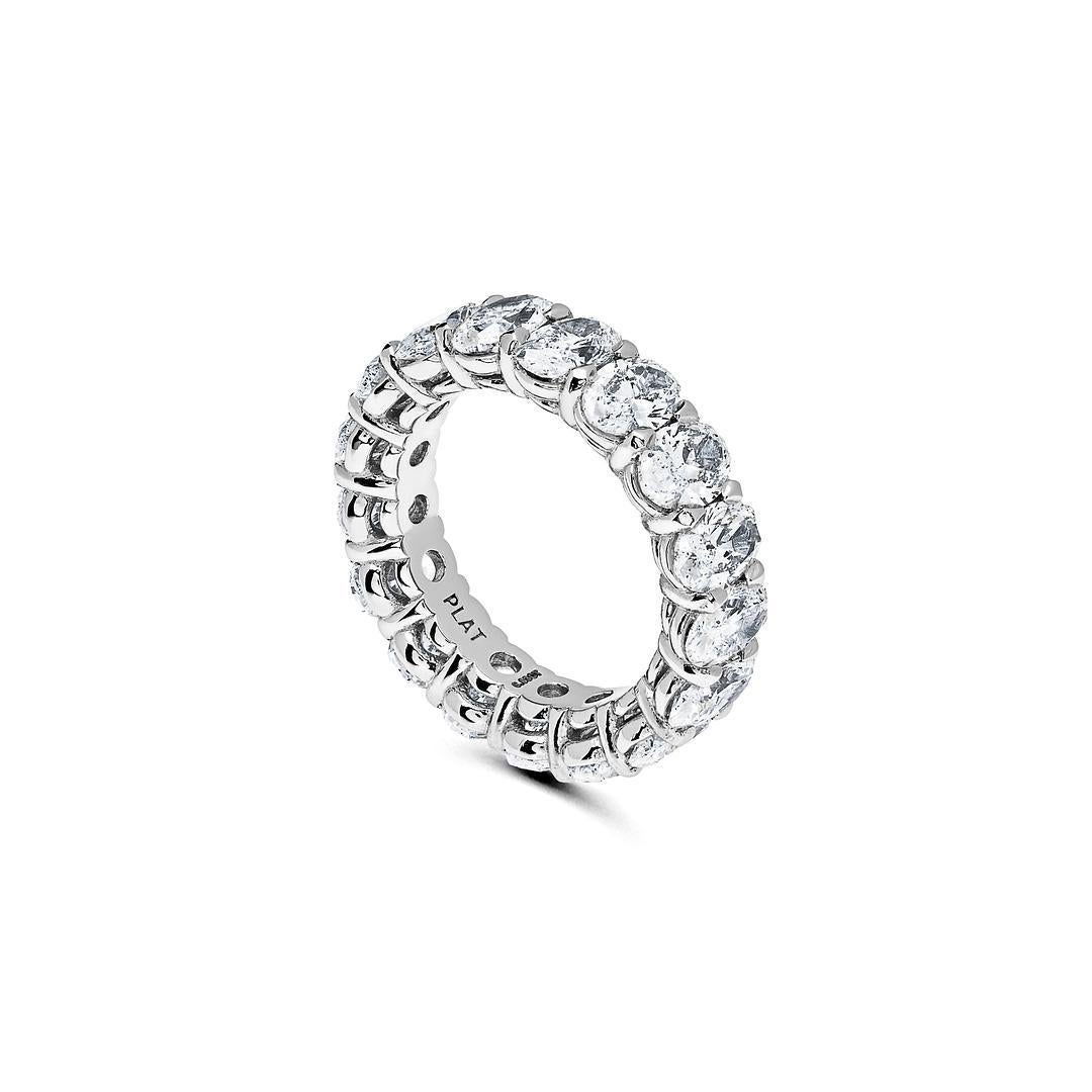 Oval Cut Platinum Oval-Cut Diamond Ring For Sale