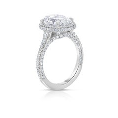 Platinum Oval Diamond Engagement Ring