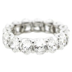 Platinum Oval Diamond Eternity Band 
GIA Certified
