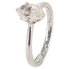 Platinum Oval Diamond Ring