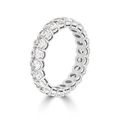 Platinum Oval Eternity Diamond Ring '3 Carat'