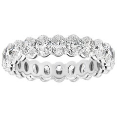 Platinum Oval Eternity Diamond Ring '3 Carat'