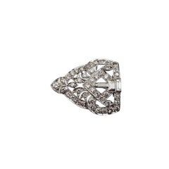 Platinum/Palladium Diamond Shield Brooch/Pendant #21255