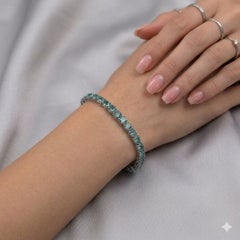 Paraiba-Turmalin-Tennisarmband 10,33 Karat