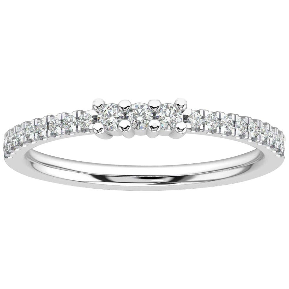 Platin Paz Petite Diamond Ring '1/5 Karat' im Angebot