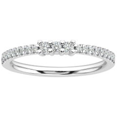 Anillo de Diamantes Petite Paz de Platino '1/5 Quilate