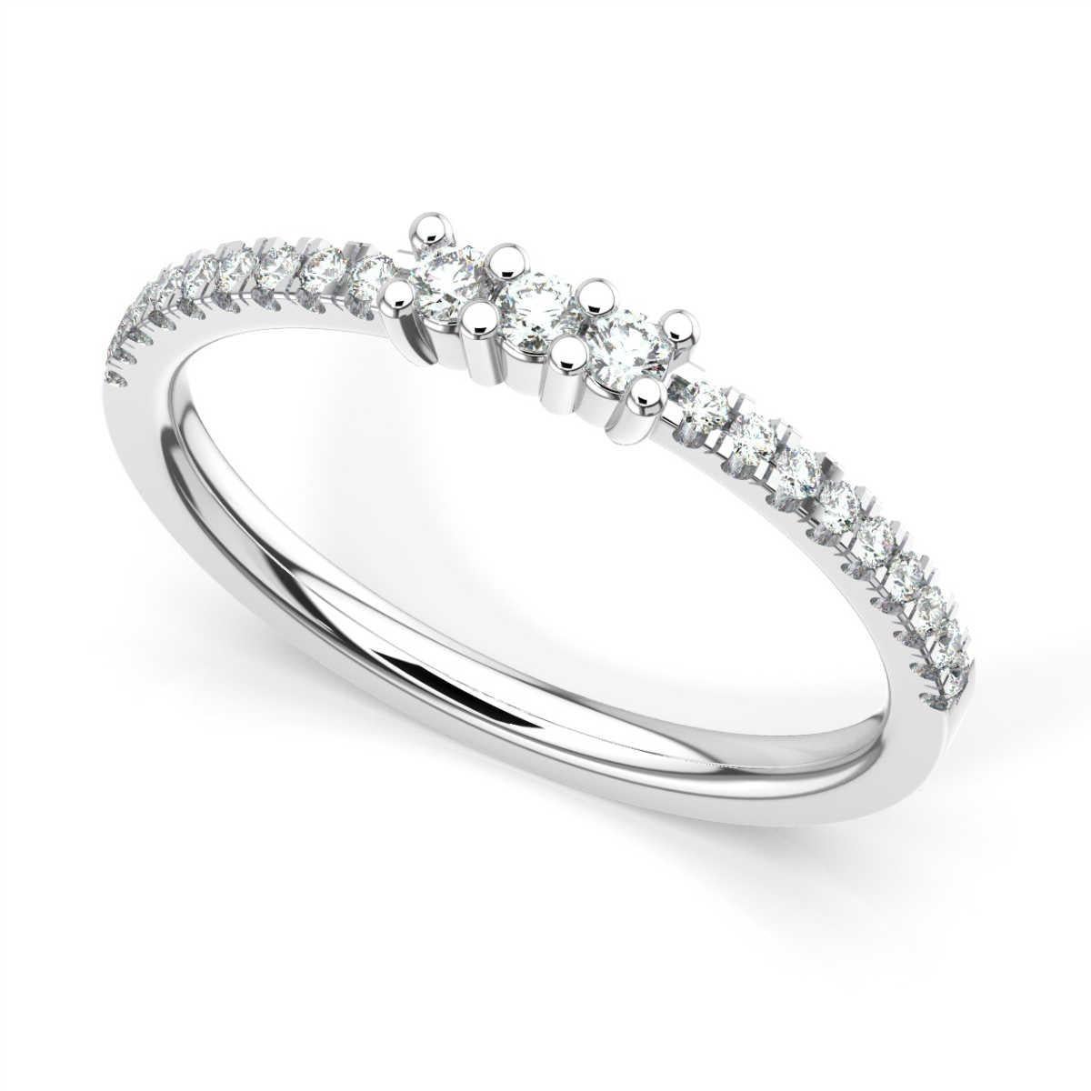 Platin Paz Petite Diamond Ring '1/5 Karat' (Rundschliff) im Angebot