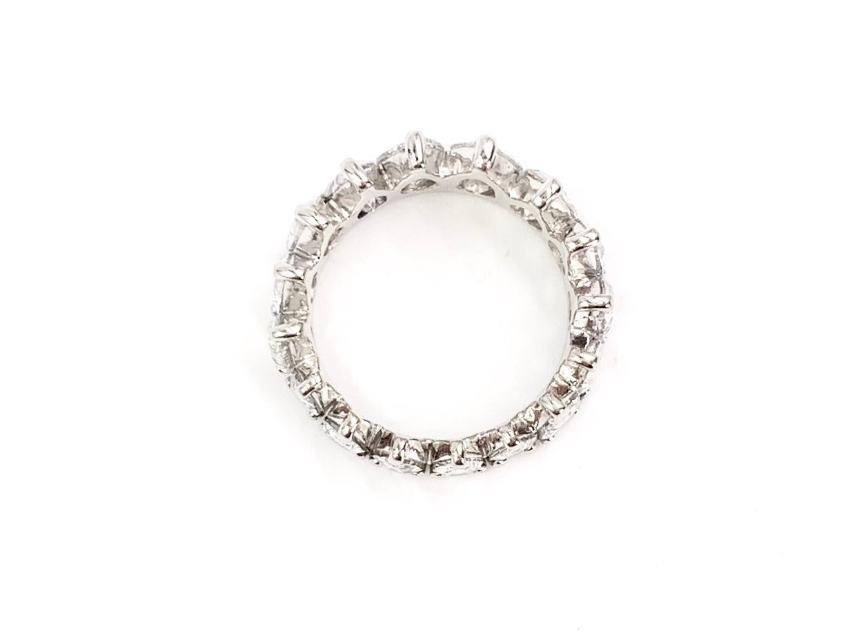 Women's Platinum Pear Shape Diamond Eternity Band Ring For Sale