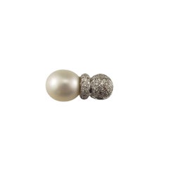 Platinum Pearl and Diamond Pendant #22911