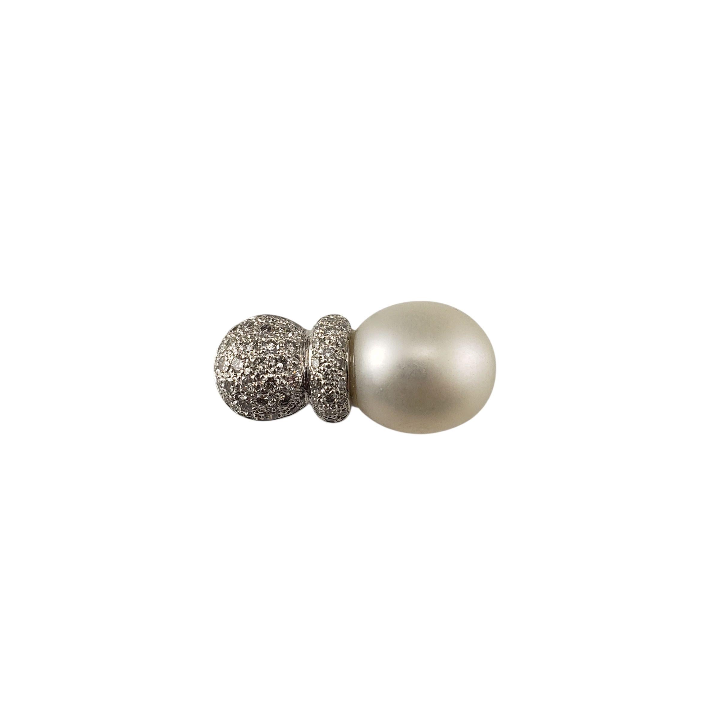 Colgante de perlas y diamantes de platino #22911 Corte brillante en venta