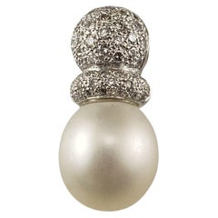 Colgante de perlas y diamantes de platino #22911