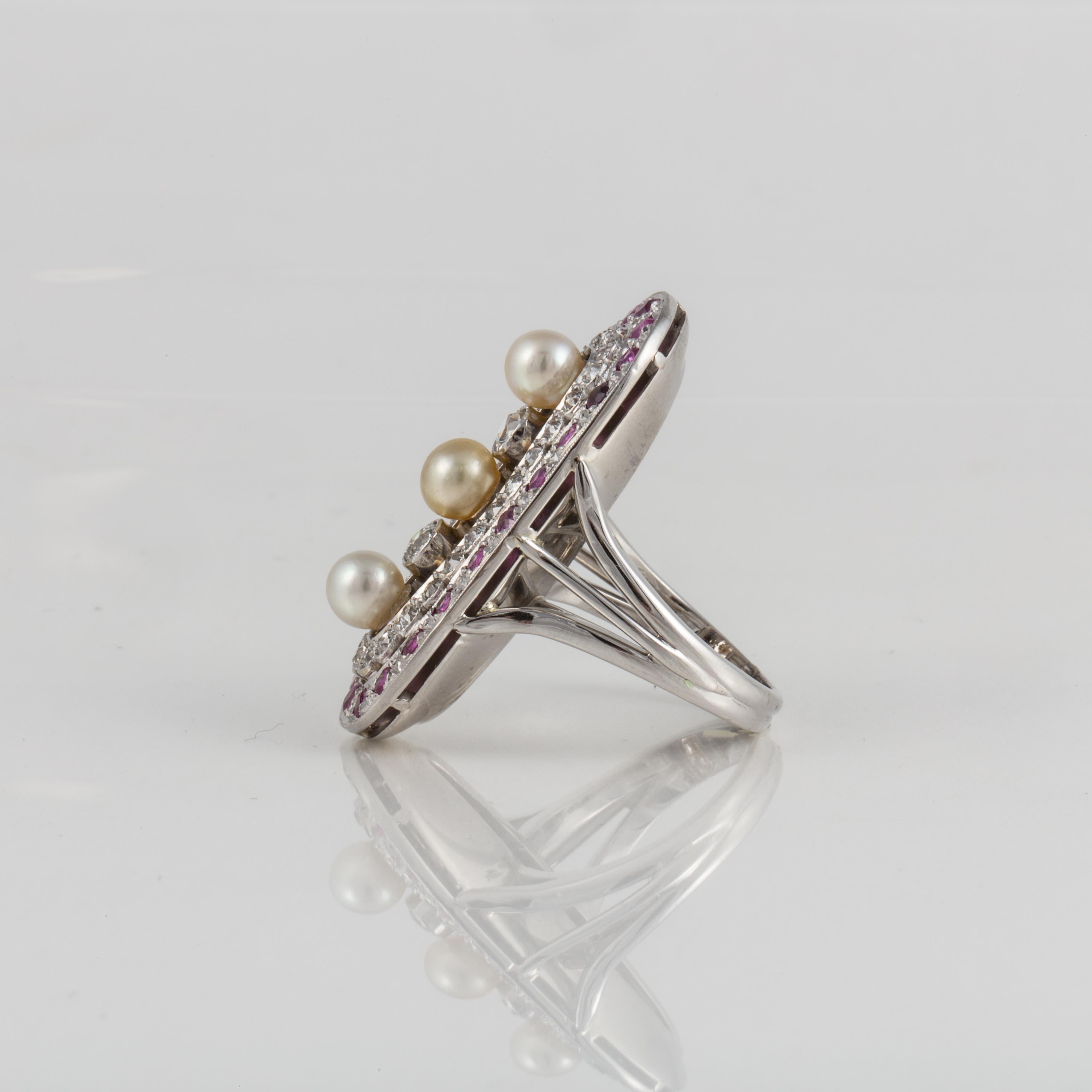 pearl ruby ring