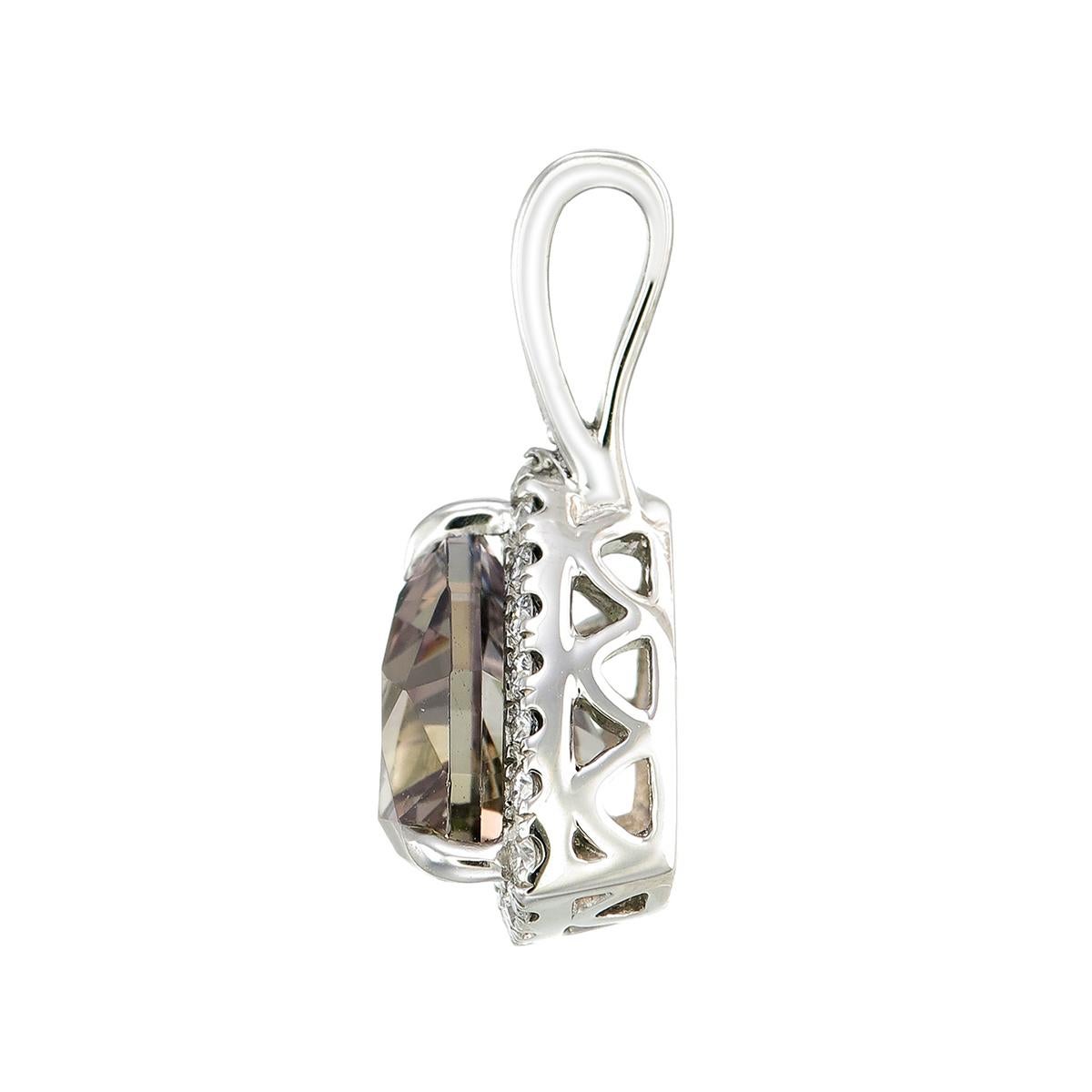 Women's Orloff of Denmark, 3.25 Carat Tanzanite Diamond Pendant in 950 Platinum For Sale