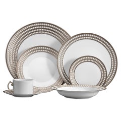Platinum Perlée Dinnerware Set