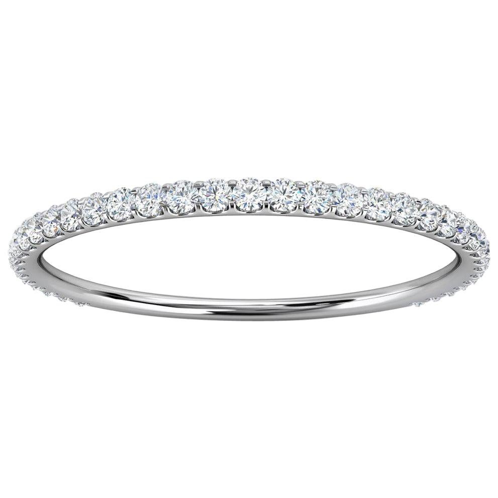 Platinum Petite Carole Micro-Prong Diamond Ring '1/6 Ct. Tw'
