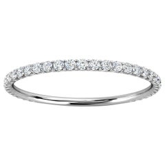 Platinum Petite GIA French Pave Diamond Ring '1/5 Ct. Tw'