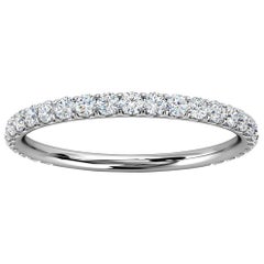 Petite bague en platine à micro-pinces avec diamant 3,3 carats tw