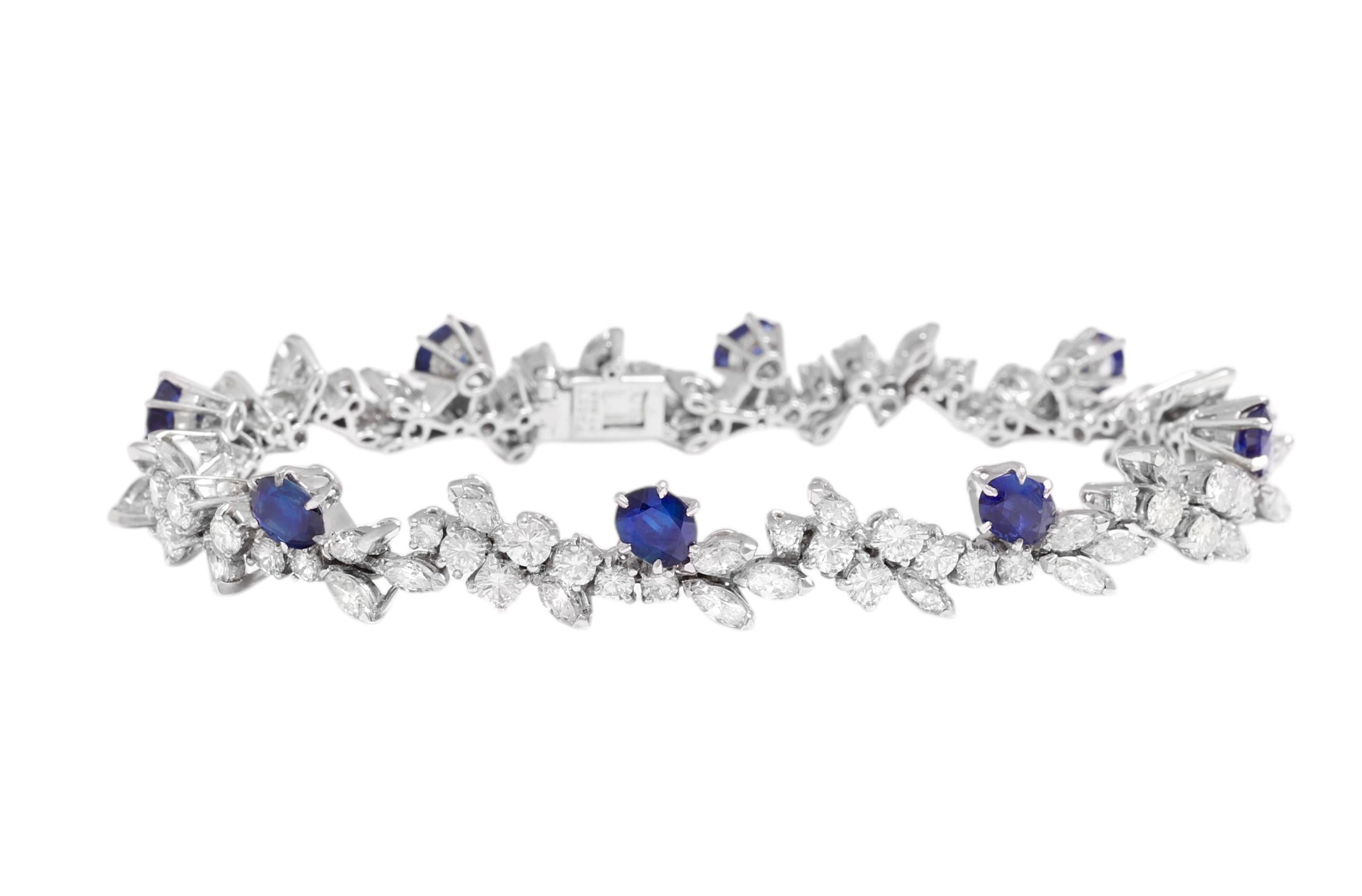 Platinum Piaget Ring & Matching Bracelet, Sapphires & Diamonds, One of A kind ! For Sale 4