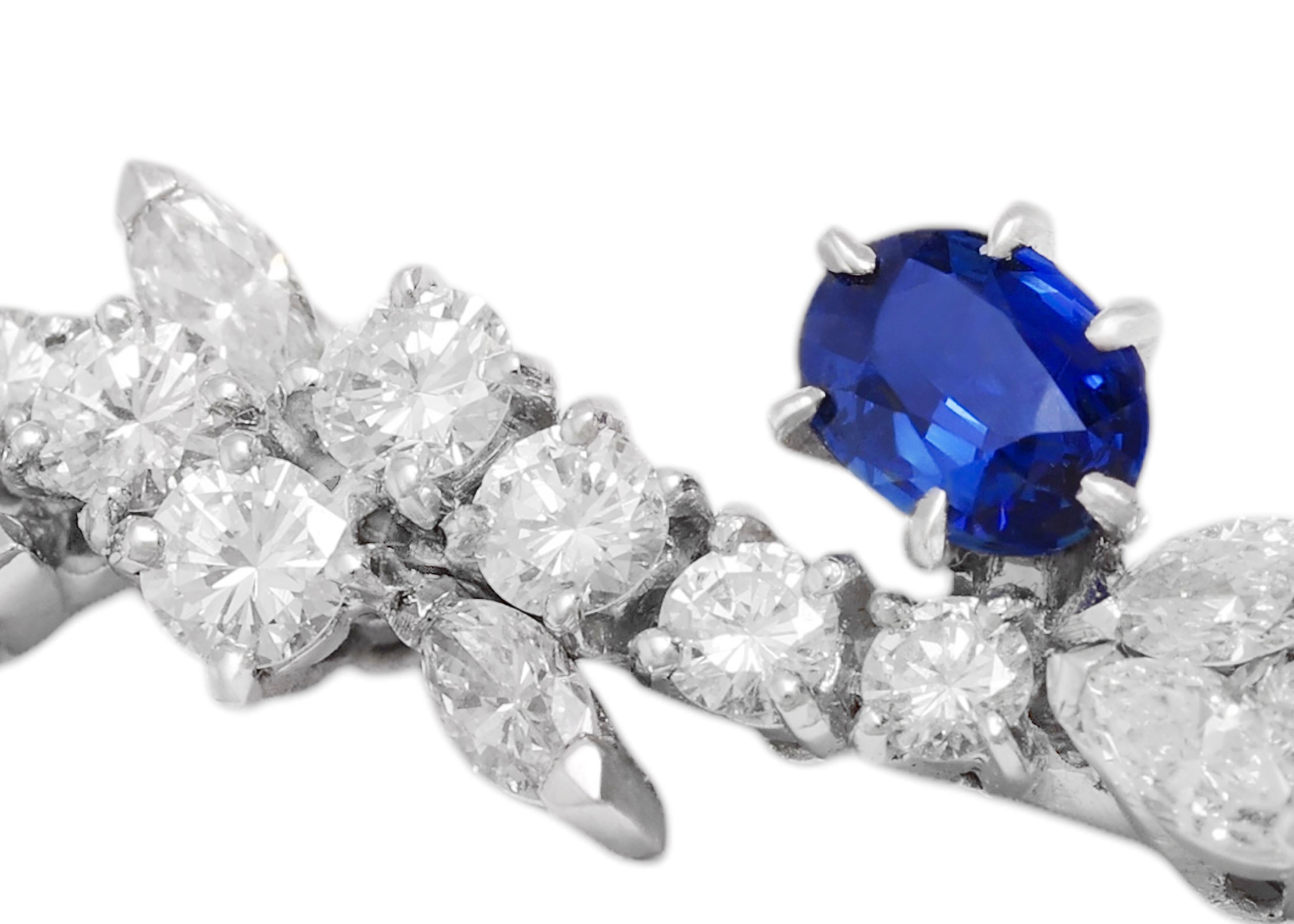 Platinum Piaget Ring & Matching Bracelet, Sapphires & Diamonds, One of A kind ! For Sale 7
