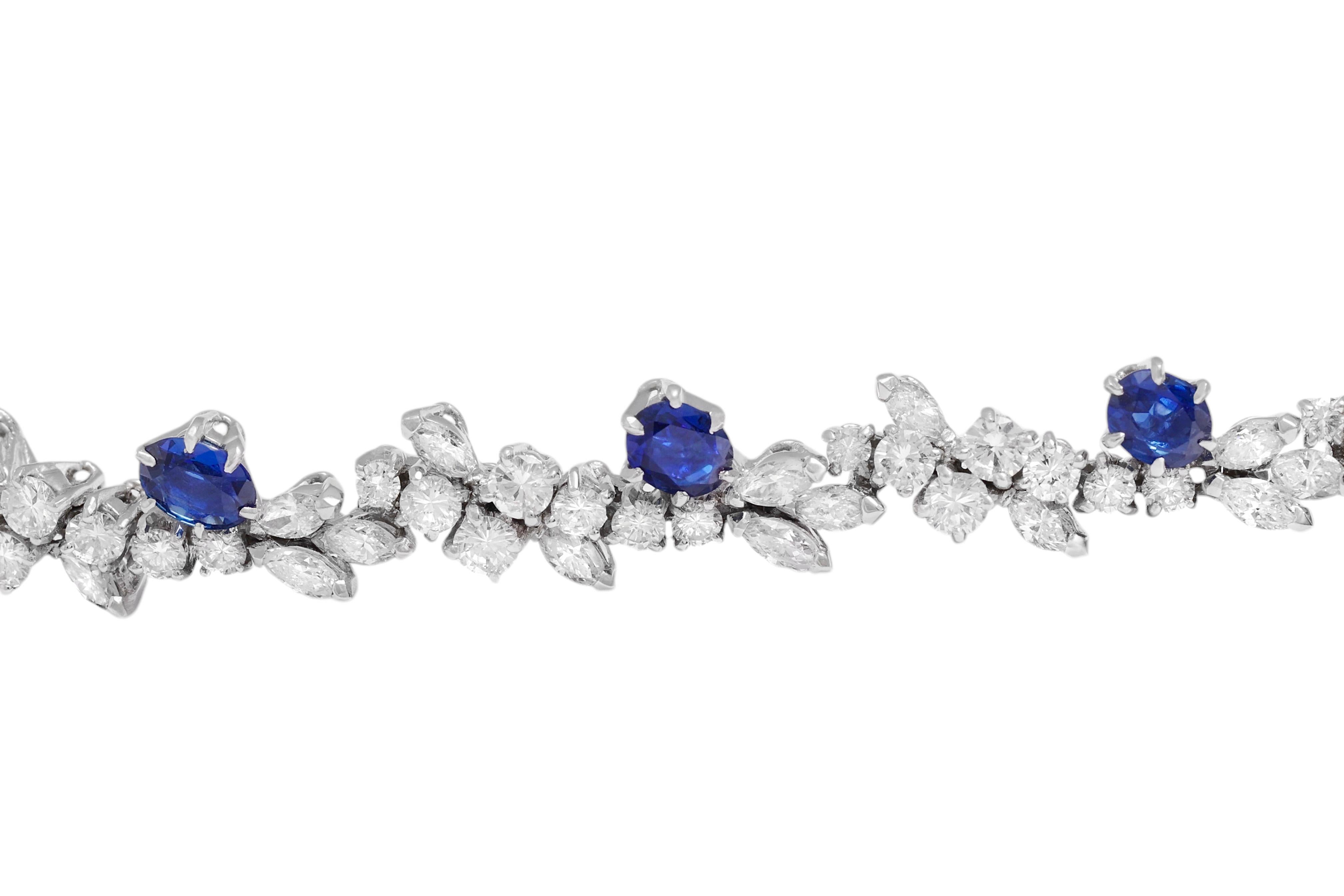 Platinum Piaget Ring & Matching Bracelet, Sapphires & Diamonds, One of A kind ! For Sale 9